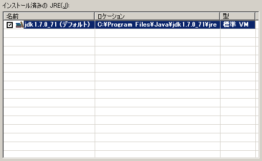 Eclipse の“設定(フィルター済み)”のダイアログ